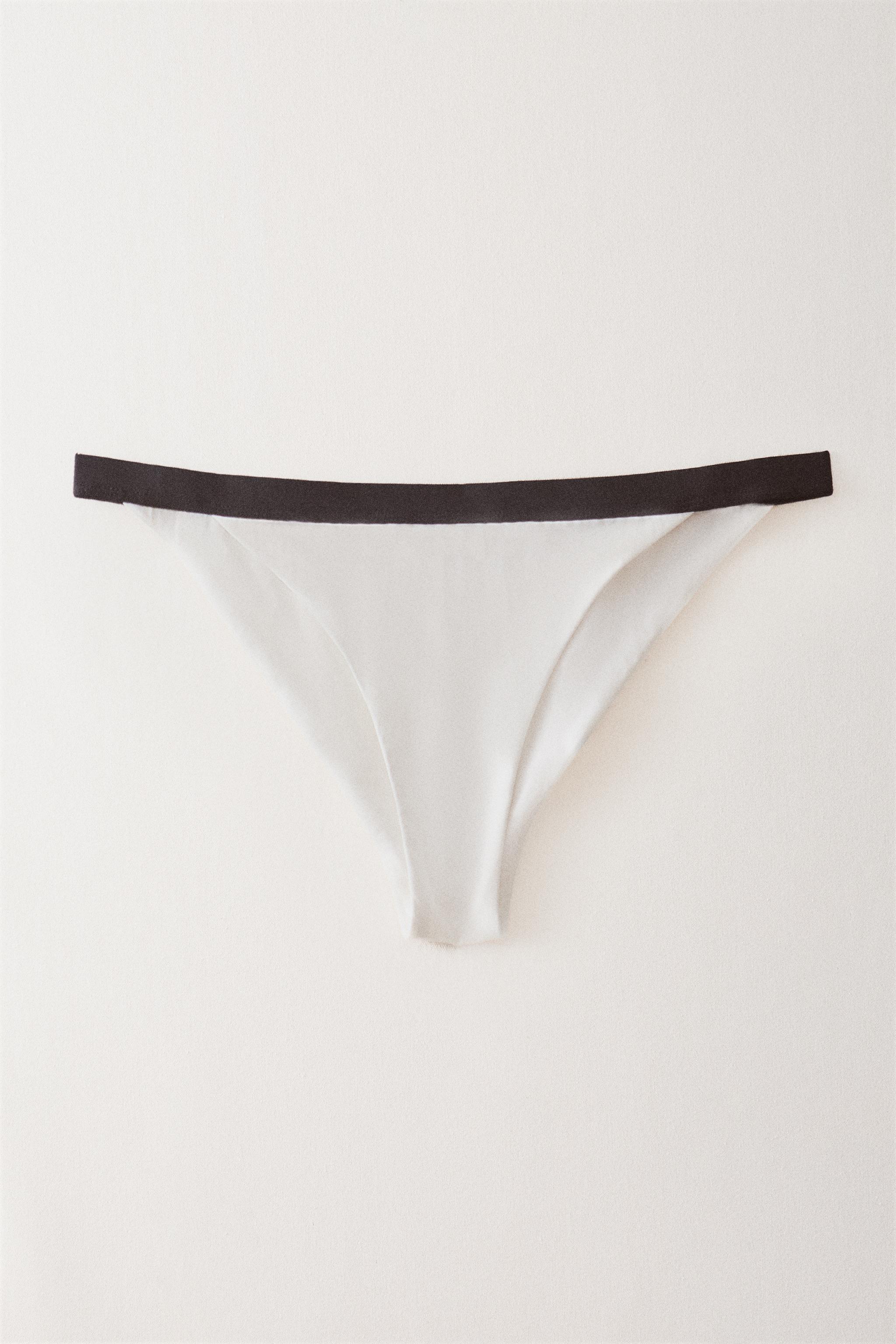 CULOTTE BIKINI DE PLAGE BANDE CONTRASTANTE